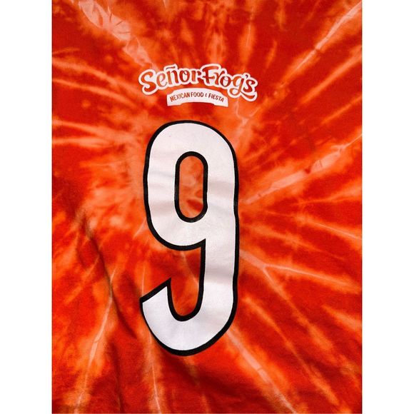 Señor Frogs Cincinnati Bengals Joe Burrow Bleached Jersey Tee - Picture 3 of 4